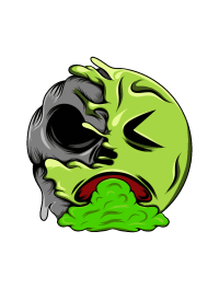 MELTING EMOJI SKULLS